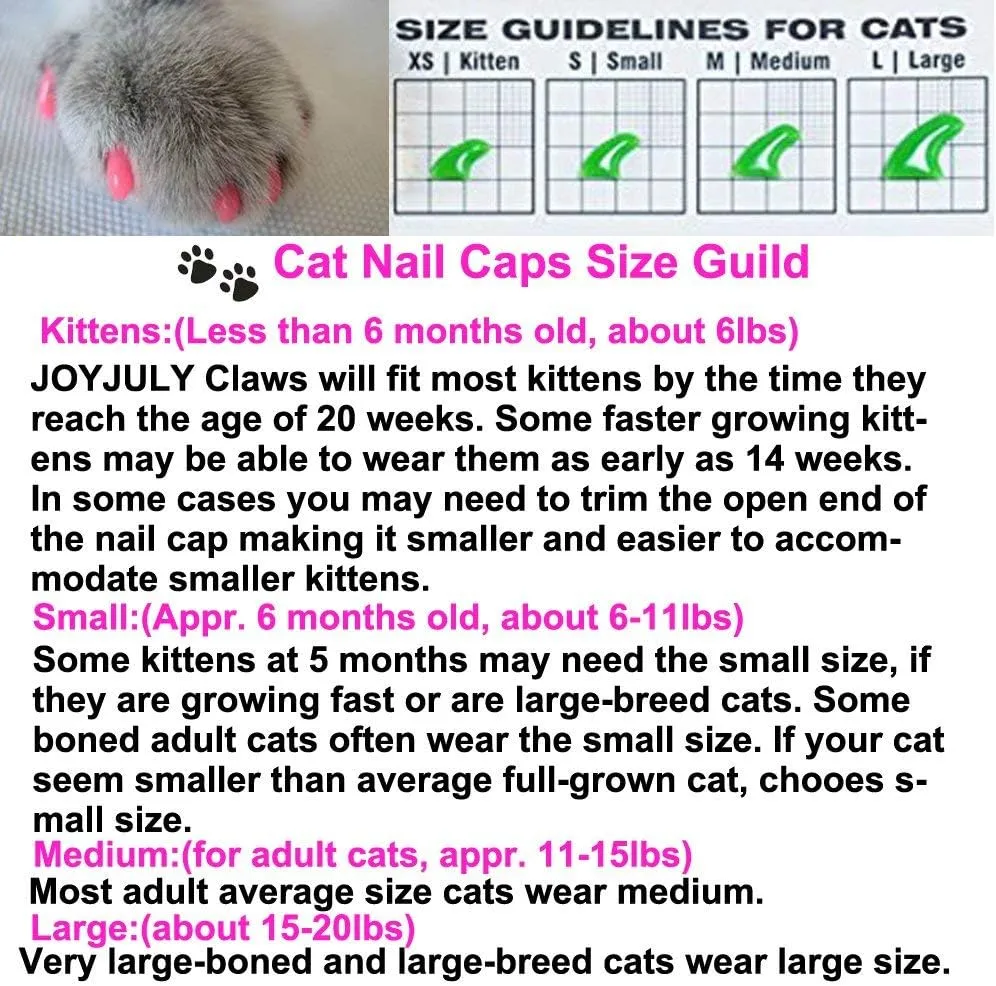 140pcs Cat Nail Caps Kitten Caps 4 Glitter Colors   10 Colorful Cat Nails Caps Covers   7 Adhesive Glue   7 Applicator with Instruction