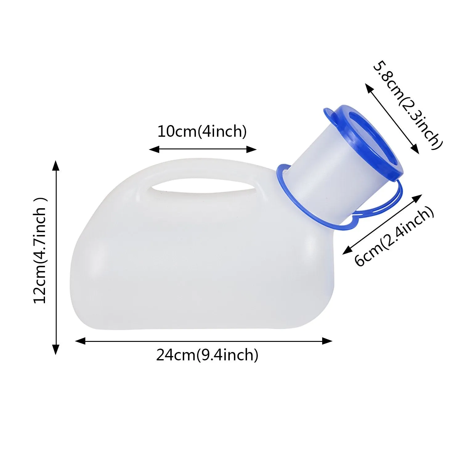 2 Pack Unisex Urinal, Portable Toilet Urinal for Men and Women, Pee Bottle with a Lid and Funnel for Elderly Kids and Patients for Camping Outdoor Travel