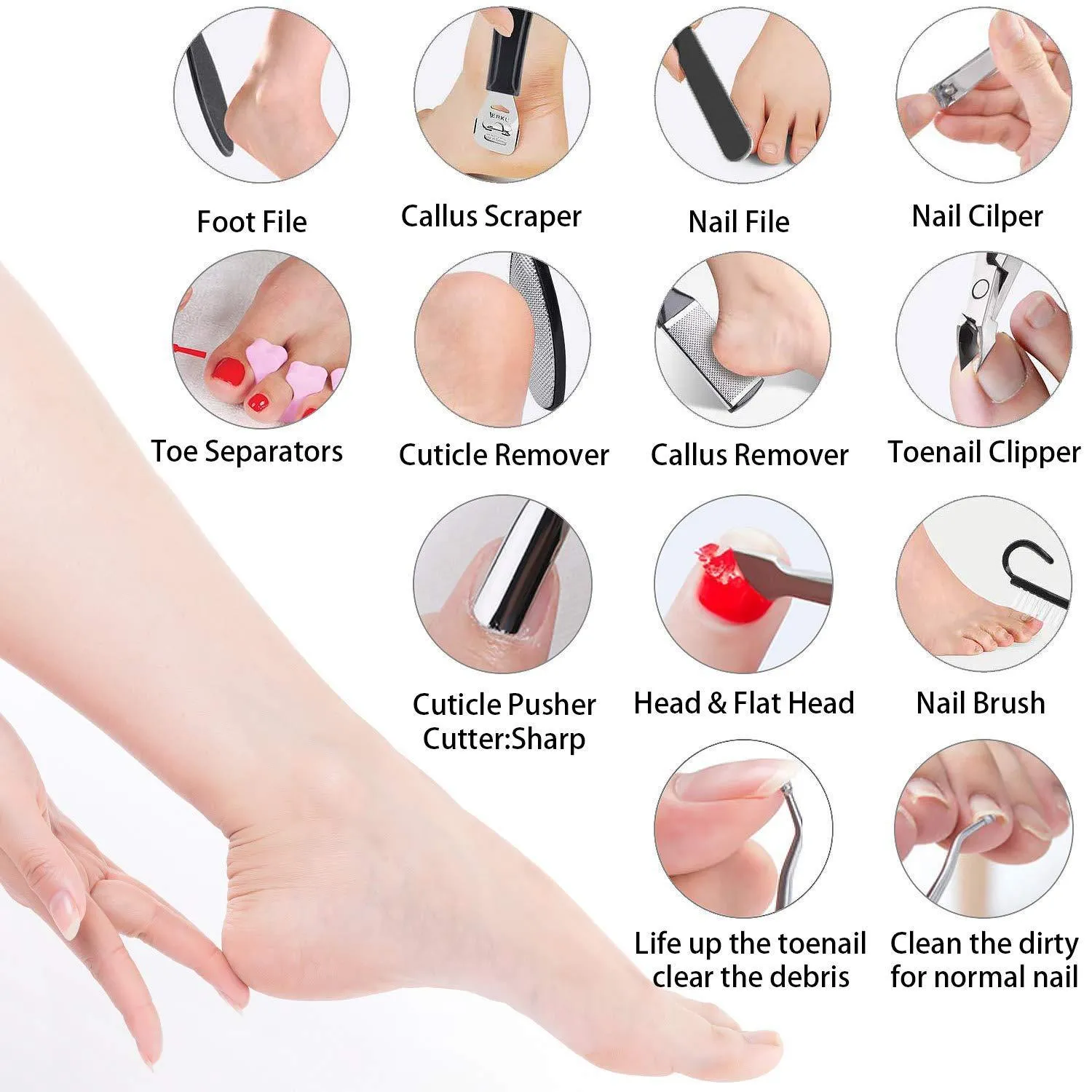 23 in 1 Pedicure Kit Professional Tools Pedicure Set