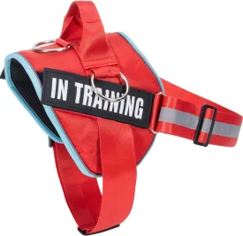 3 Ring No Pull Dog Harness, Reflective Adjustable Dog Vest Harness with 3 Leash Clips, in Training Service Pet Harness with 8Pcs Dog Patches, No-Choke Pet Oxford Vest with Easy Control Handle