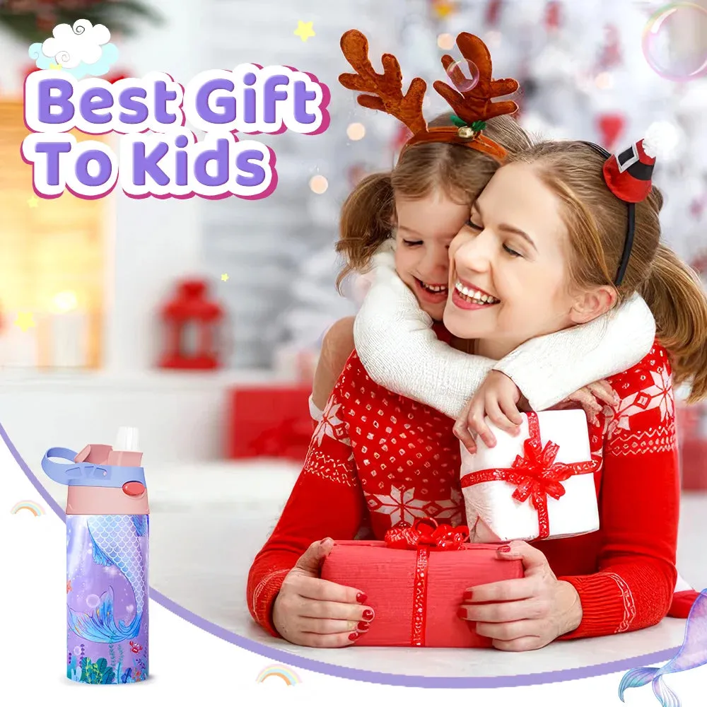 360ML Mermaid Kids Insulated Water Bottle Stainless Steel Thermos Bottle