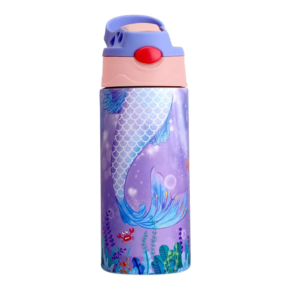 360ML Mermaid Kids Insulated Water Bottle Stainless Steel Thermos Bottle