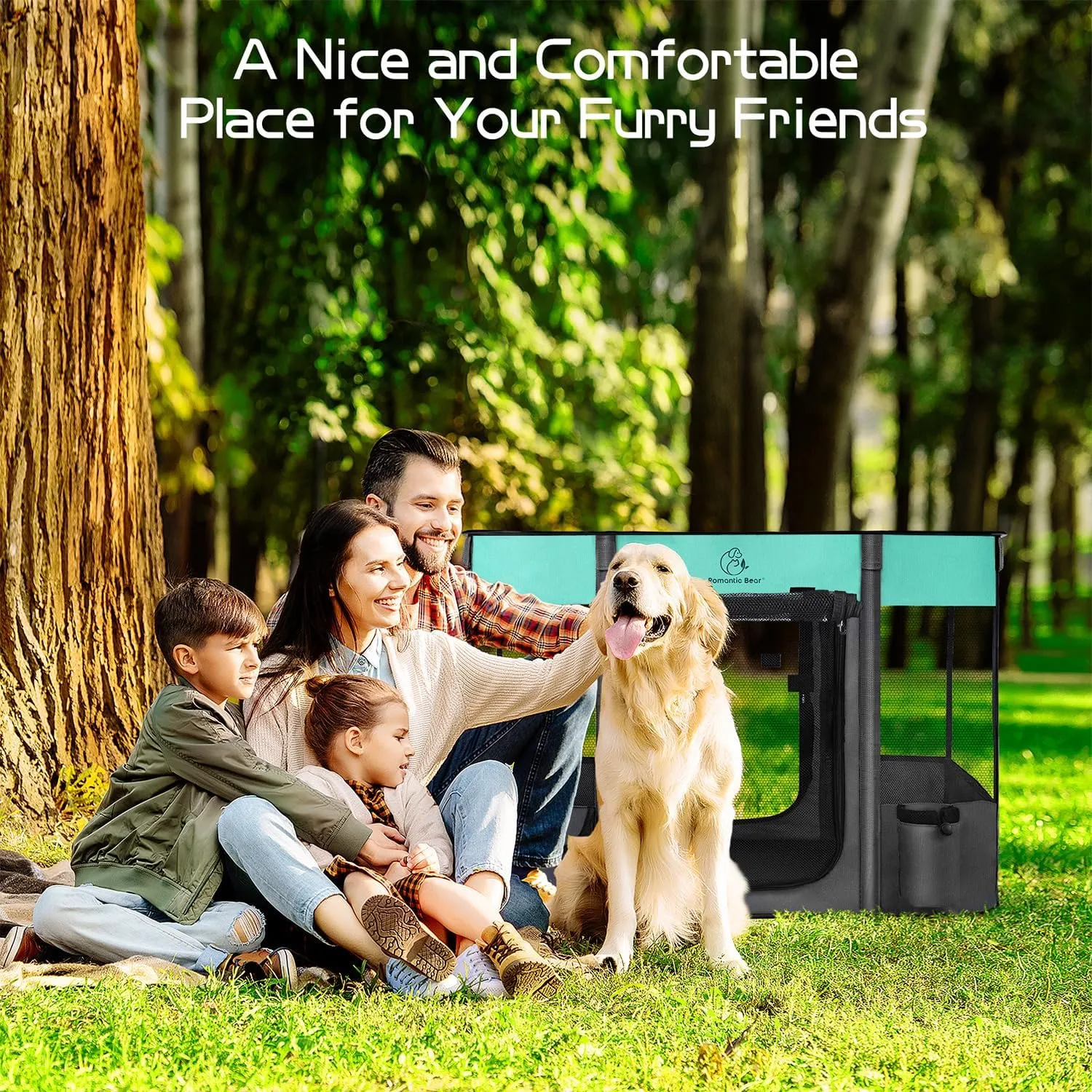 44x34x24 Inches Dog Playpen,Pet Playpen,Foldable Puppy Cat Playpen,Portable Exercise Kennel Tent Crate,Water-Resistant Breathable Shade Cover,Indoor Outdoor Travel Camping Use for Small Animals(L)