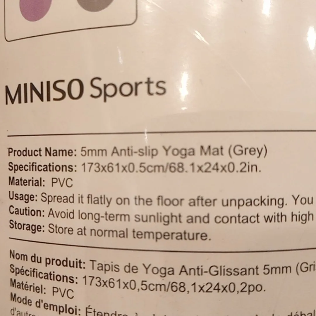 5mm Anti-slip Yoga Mat (Grey)