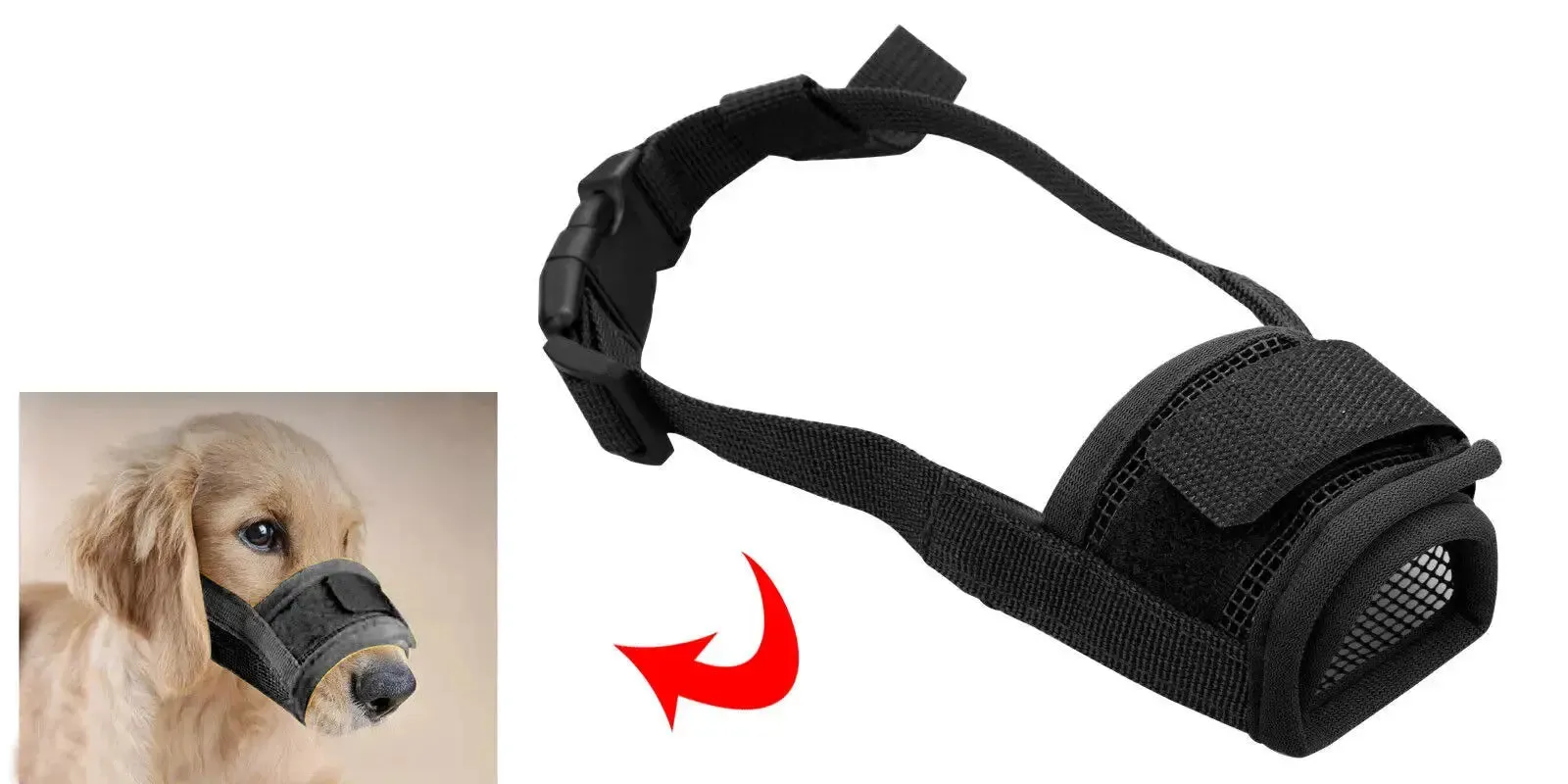 Adjustable Breathable Dog Muzzle Anti-Barking Pet Accessory