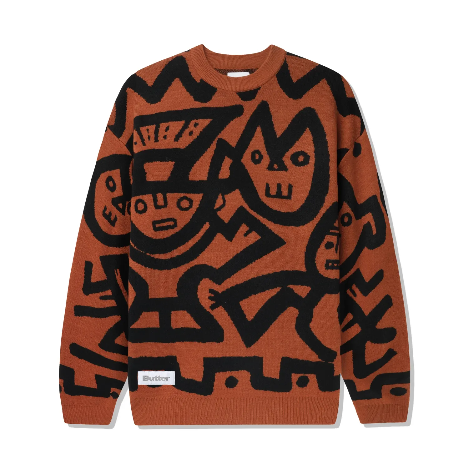 AFRO CUBAN KNITTED SWEATER RUST
