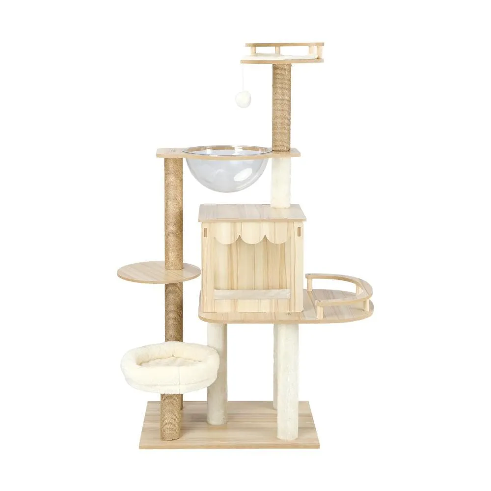 Alopet Cat Tree 131cm Cat Tower with Cat Scratching Post and Cat Condo