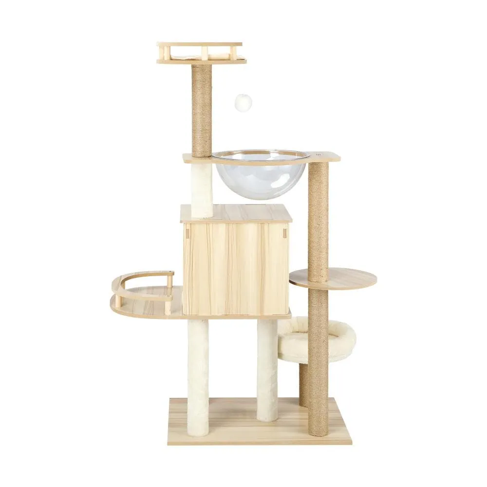 Alopet Cat Tree 131cm Cat Tower with Cat Scratching Post and Cat Condo