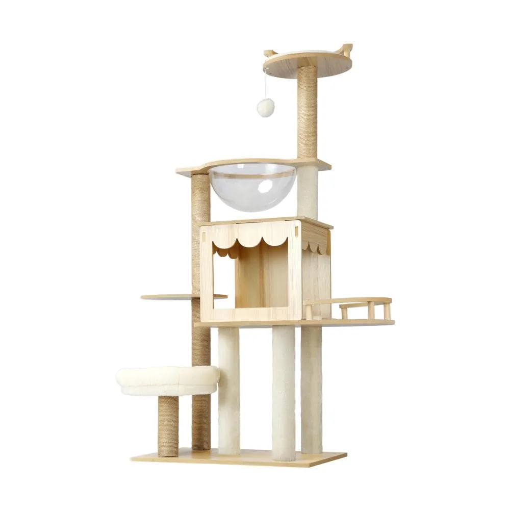 Alopet Cat Tree 131cm Cat Tower with Cat Scratching Post and Cat Condo