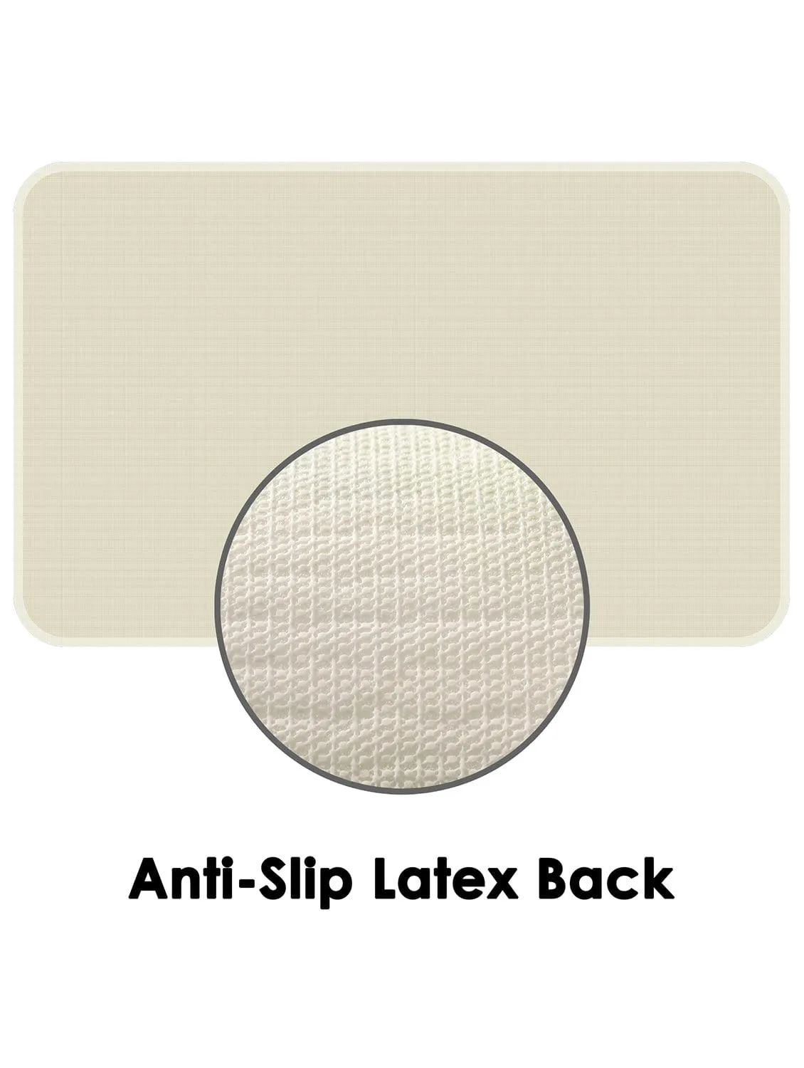 Anti-Skid White Shower Bathmat for Bathroom