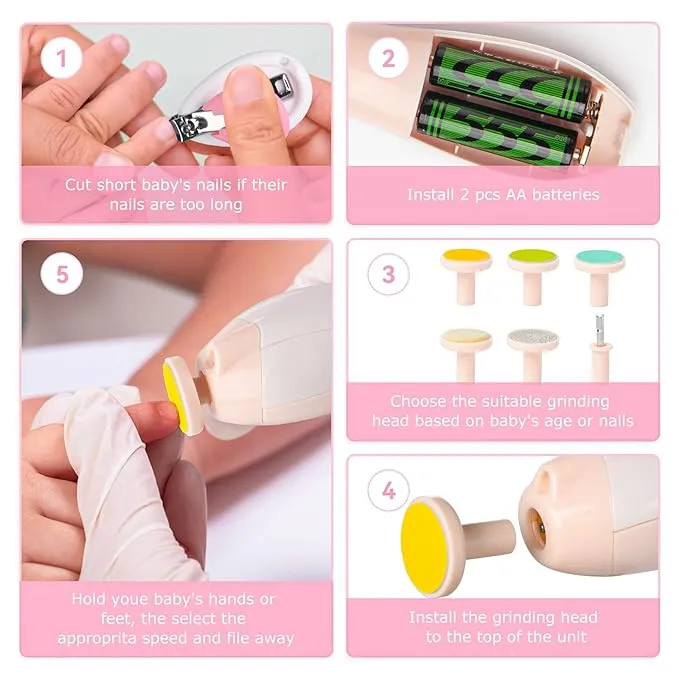 Baby Nail File Electric Trimmer Kit