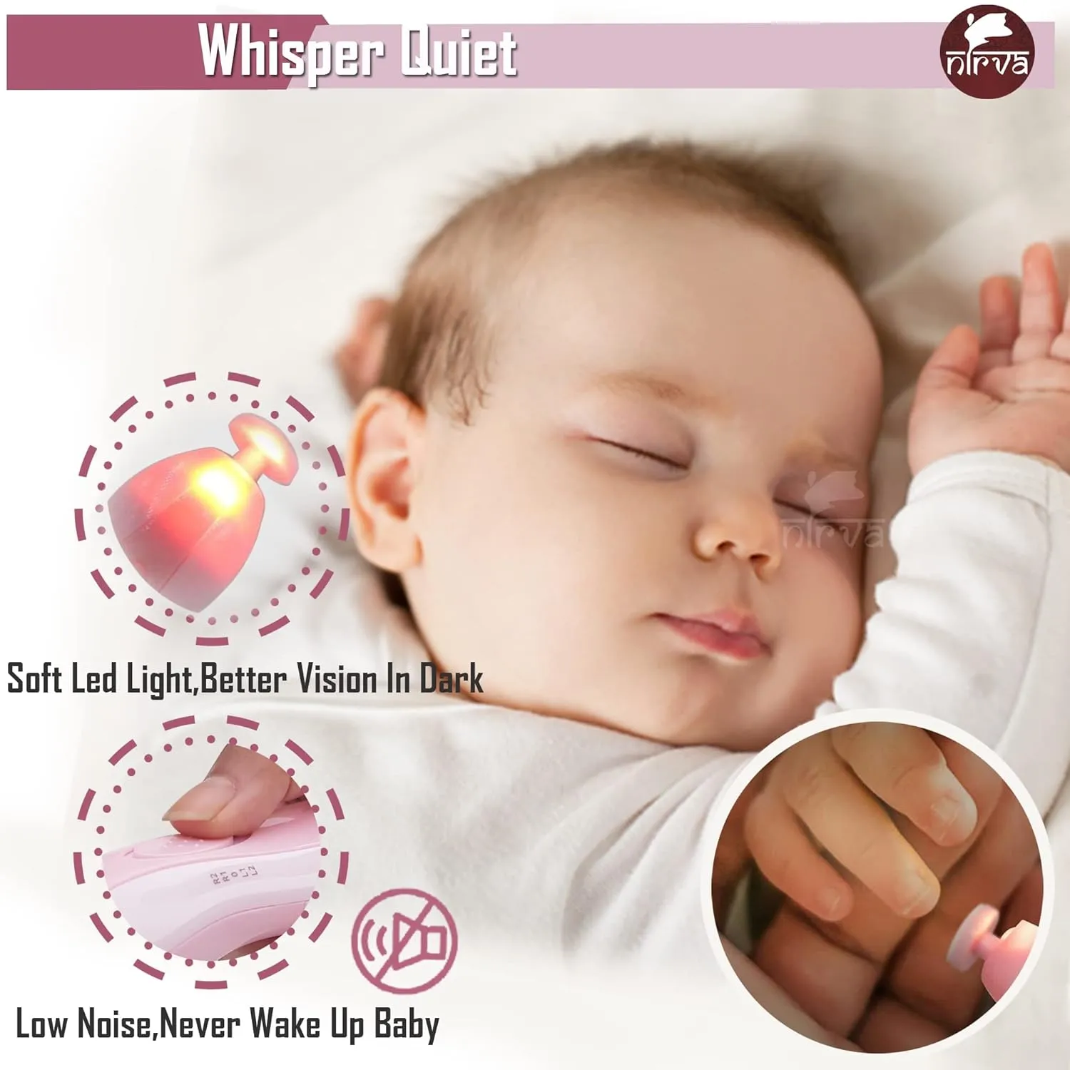 Baby Nail File Electric Trimmer Kit