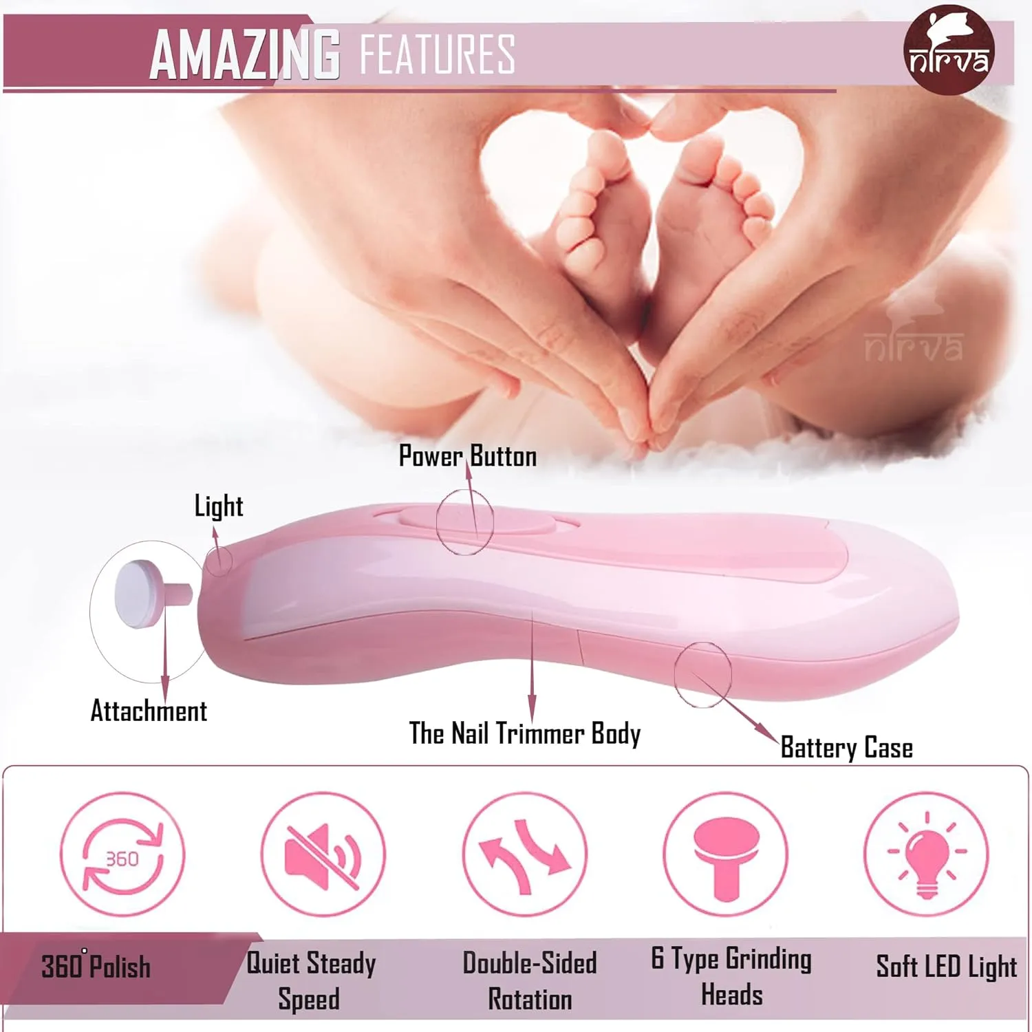 Baby Nail File Electric Trimmer Kit