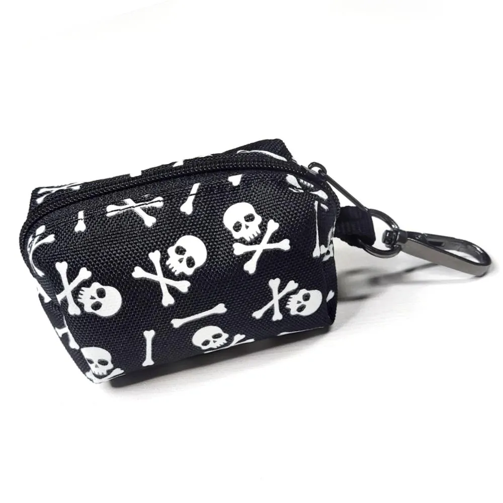 Black Skulls Poop Bag Dispenser