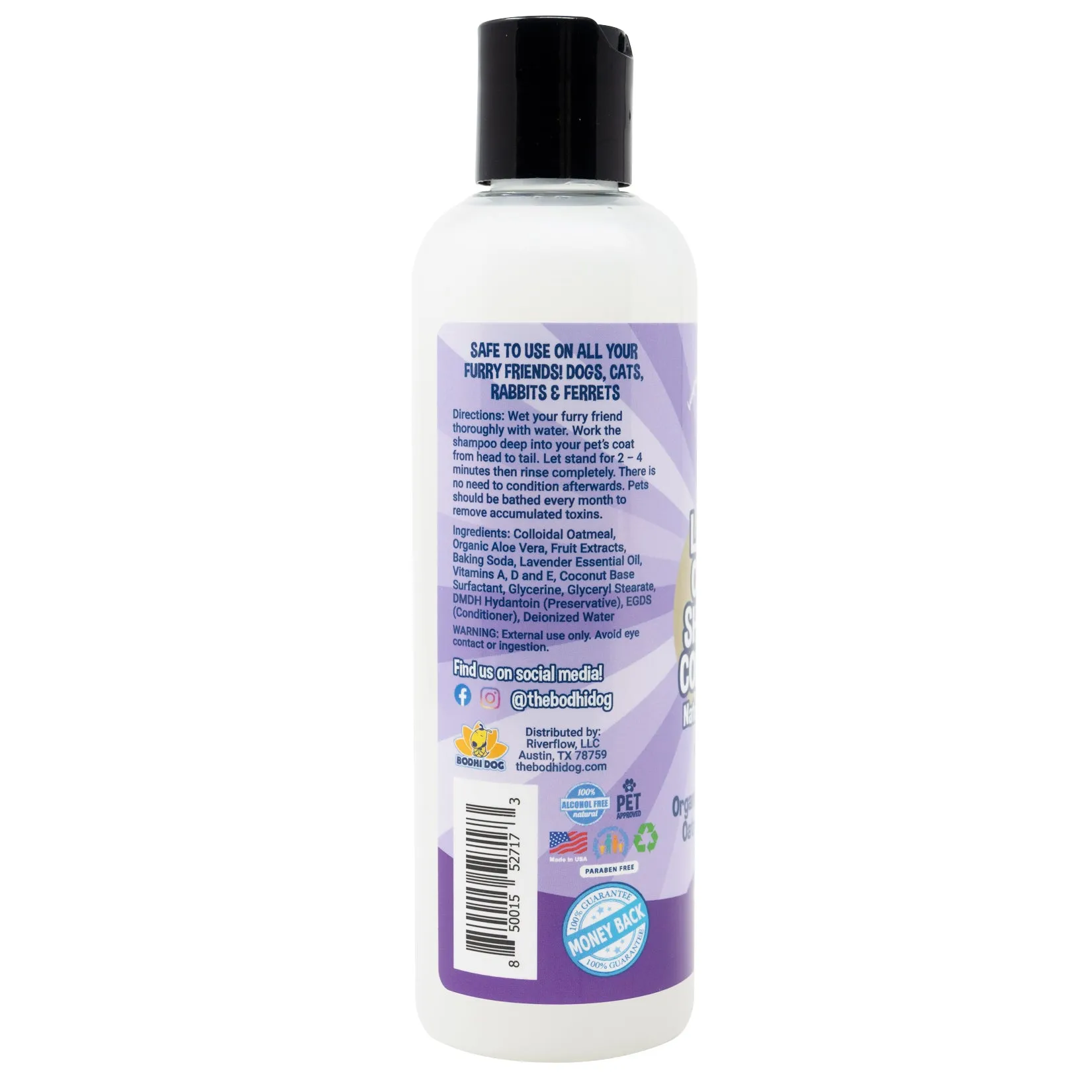 Bodhi Dog Organic Lavender Oatmeal Dog Shampoo and Conditioner | Hypoallergenic Conditioning Deodorizing Formula for Dogs Cats & Pets | Treatment Wash Soothes Dry Itchy Skin Allergy Relief | Made in USA