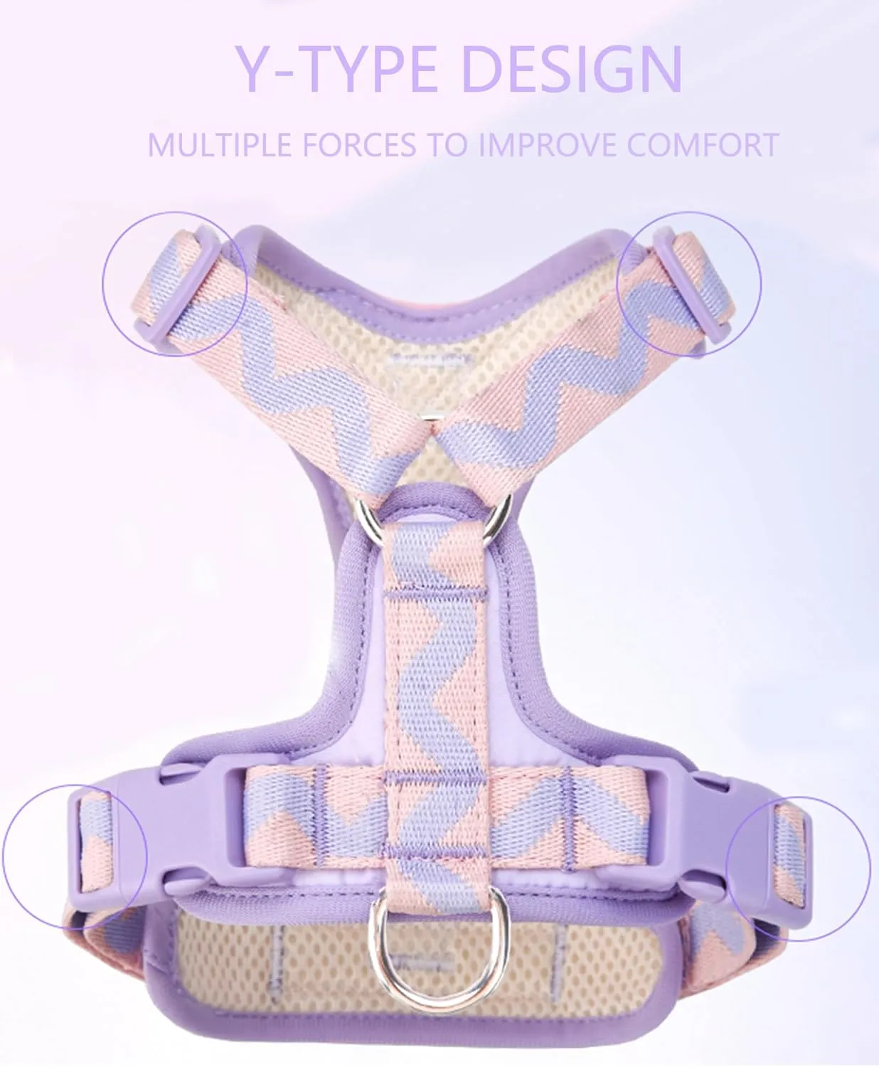 Brown Medium Dog Harness for Medium Dogs, No Pull Dog Harness with 2 Leash Clips, Puppy HarnessDog Vest Harnes (Brown, M)