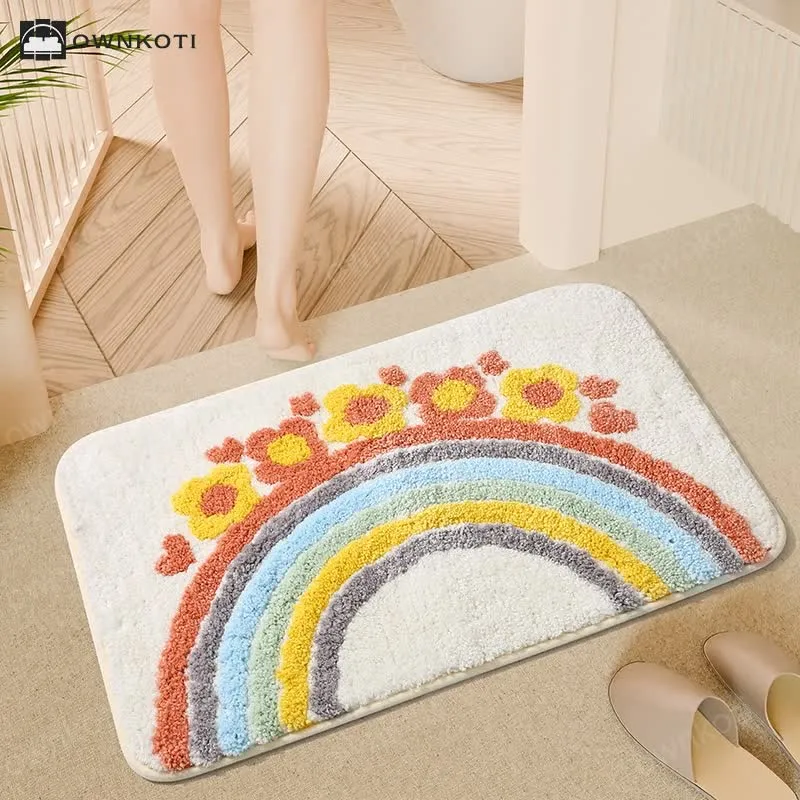 Cartoon Plant Water Absorbent Anti-Slip Floor Mat