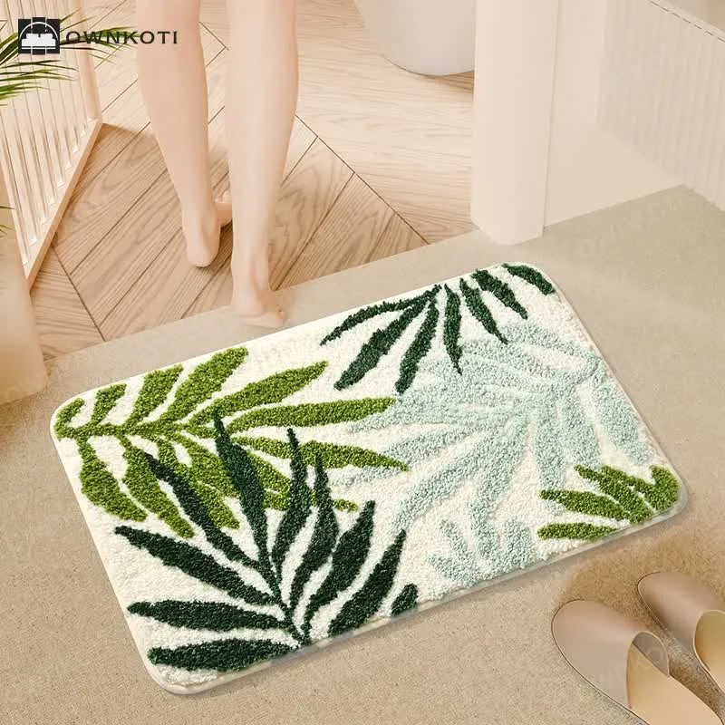 Cartoon Plant Water Absorbent Anti-Slip Floor Mat