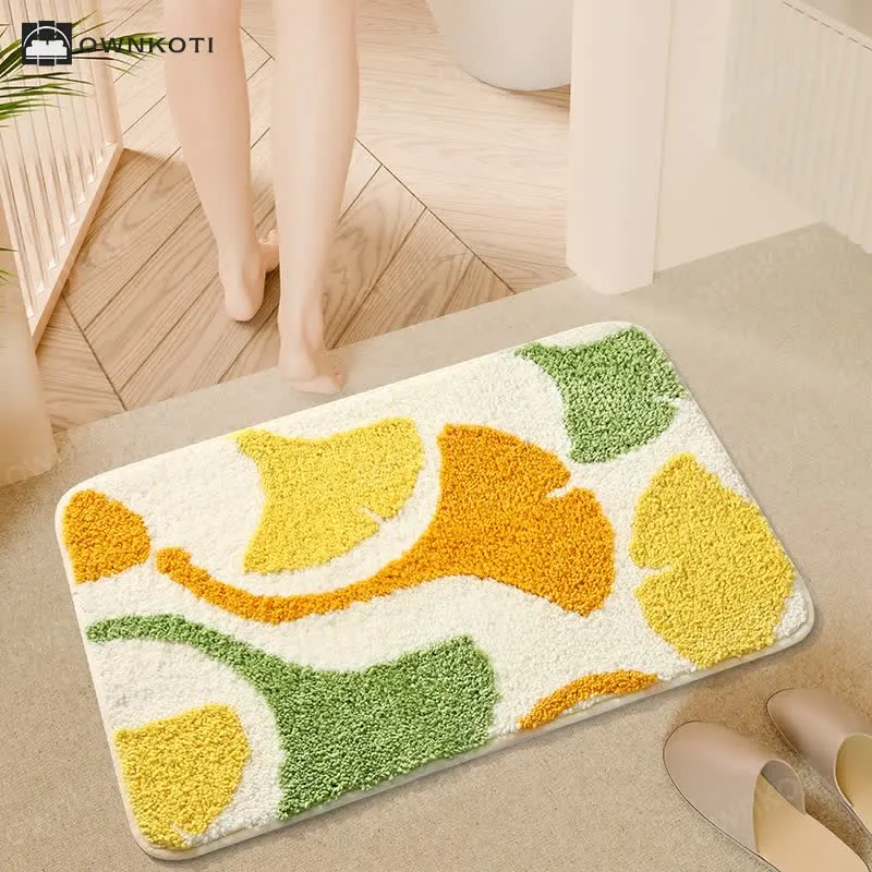Cartoon Plant Water Absorbent Anti-Slip Floor Mat
