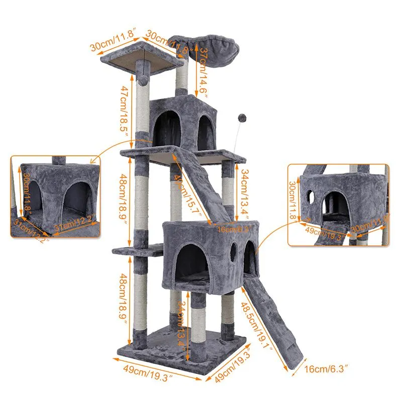 Cat Climbing Tree - 68" - Cat Condo