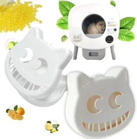 Cat Litter Box Deodorizing Pods for Cumrige Self Cleaning Litter Box, Odor Absorber Carbon Filter Refills, Cat Odor Trap to Eliminates Litter Odors, Includes 2 Stick-on box