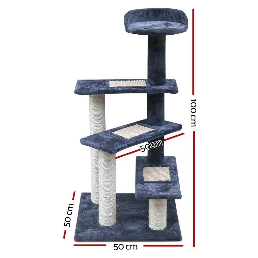 Cat Tree 100cm Trees Scratching Tower Steps