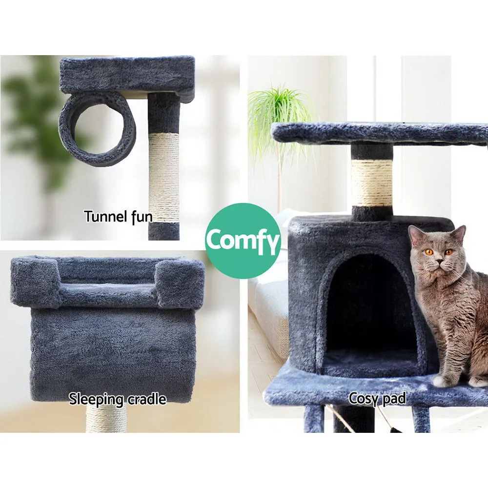 Cat Tree Scratching Post 141cm Tower Condo House Furniture Wood