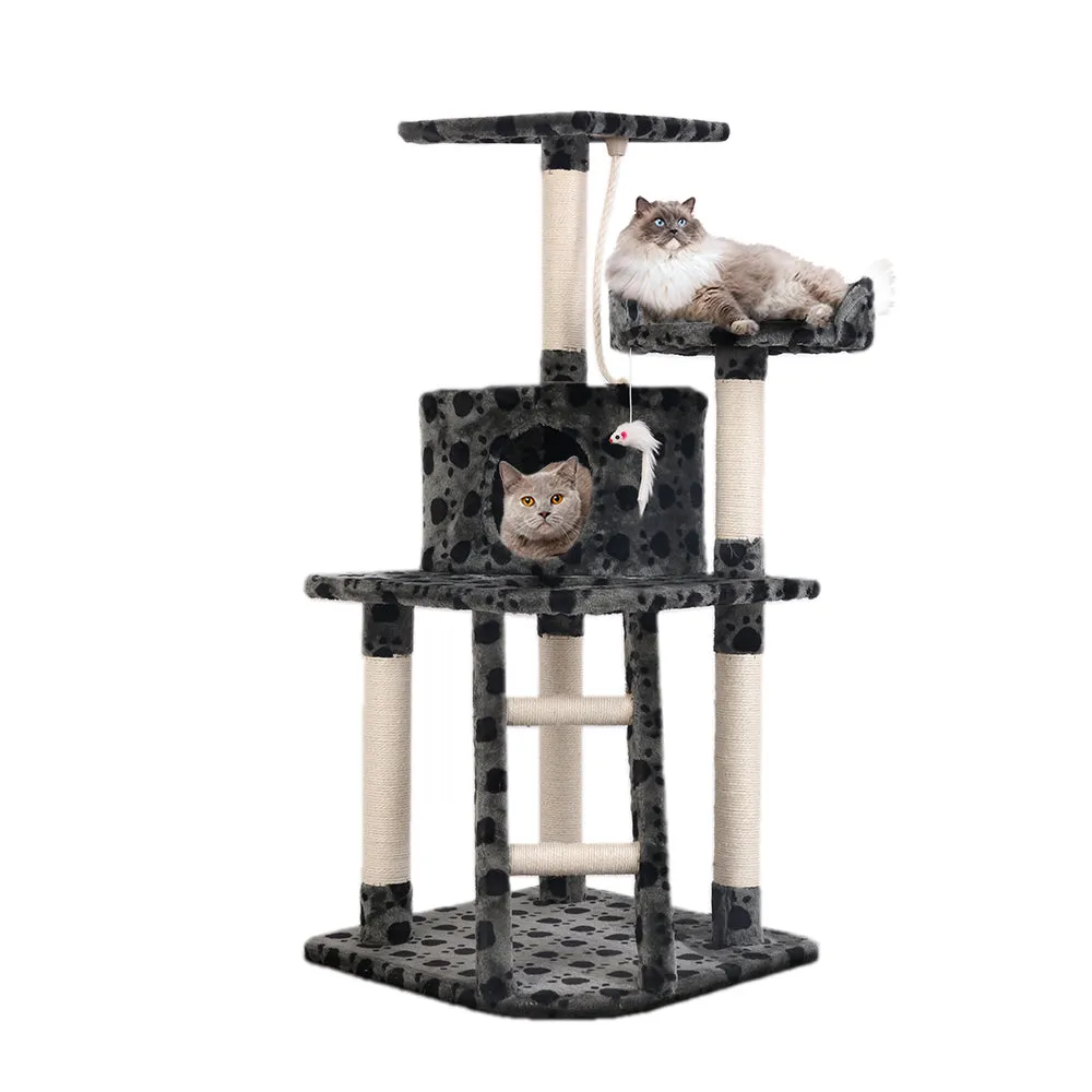 Cat Tree Scratching Post Scratcher Tower Condo House Wood Furniture - 120cm