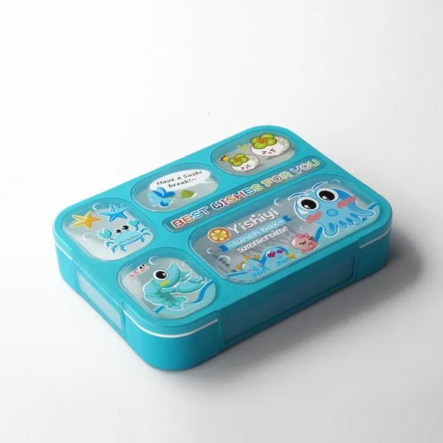 Child Lunch Box High Capacity Tableware Food Container Travel Hiking Camping Office School Leakproof Portable Bento Box 1000ML