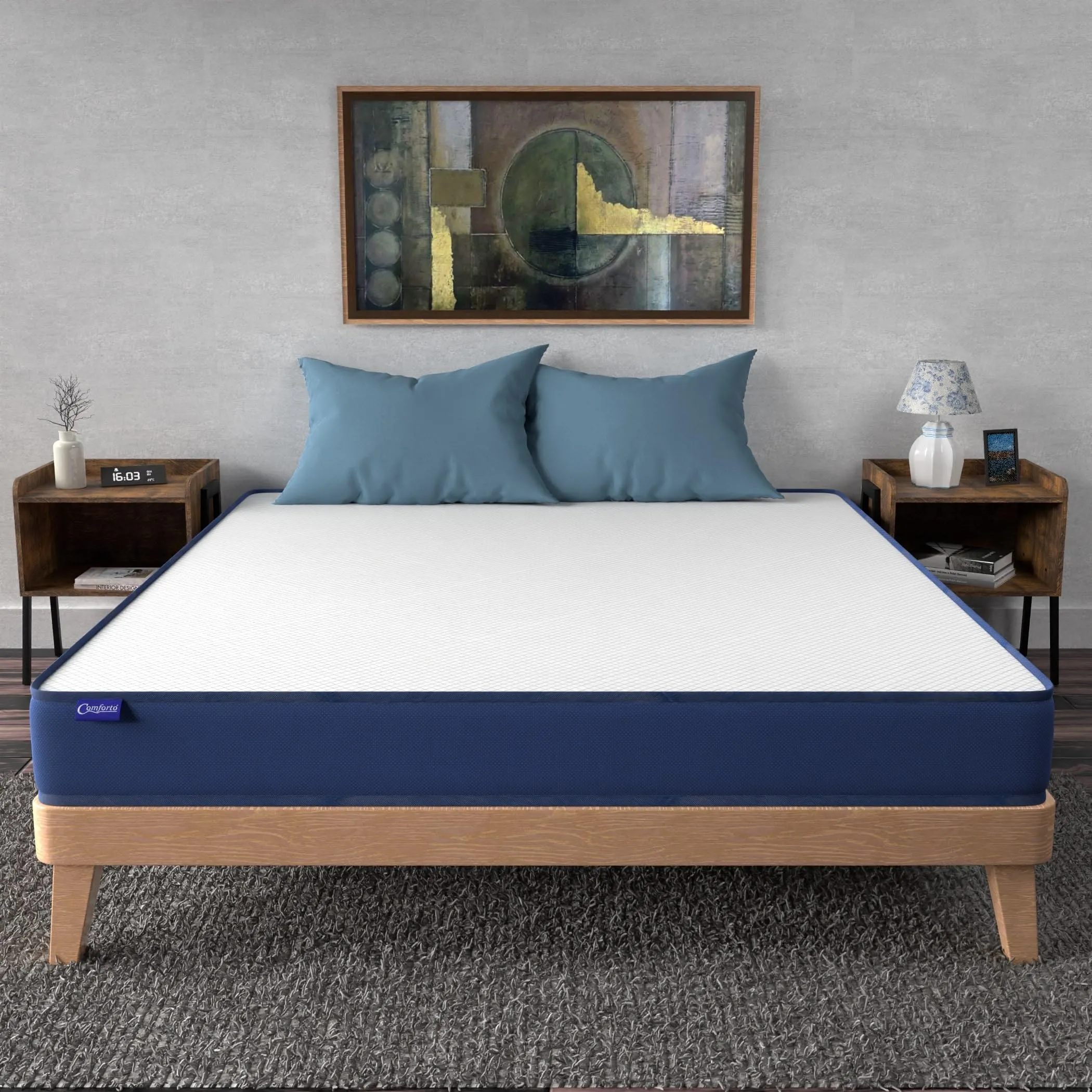 Comforto Siesta | 3-Layered Memory Foam Mattress | Orthopedic Mattress | Body Adaptive Technology | Medium Soft Comfort | 5 Inch Mattress | 72x36x5 Inch (Single Size Mattress)