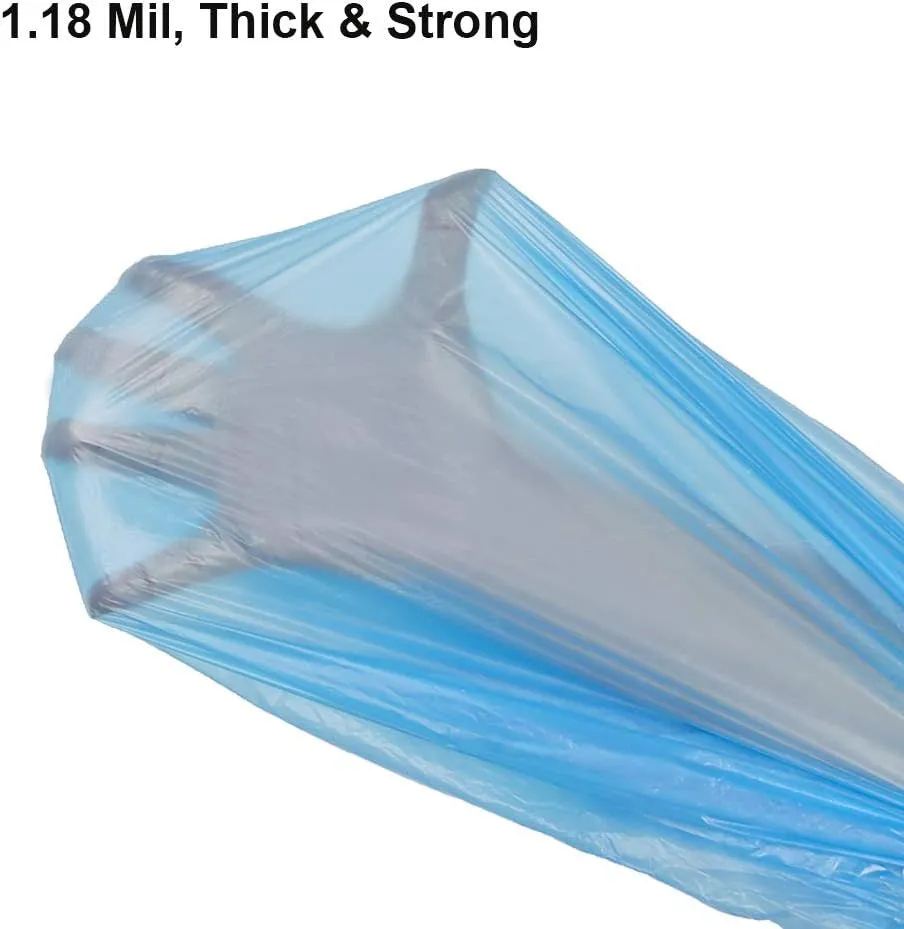 Compostable Trash Bags, 13-15 Gallon Biodegradable Trash Bags Recycled Garbage Bags Unscented Wastebasket Liners for Kitchen Office(75 Counts, Blue)