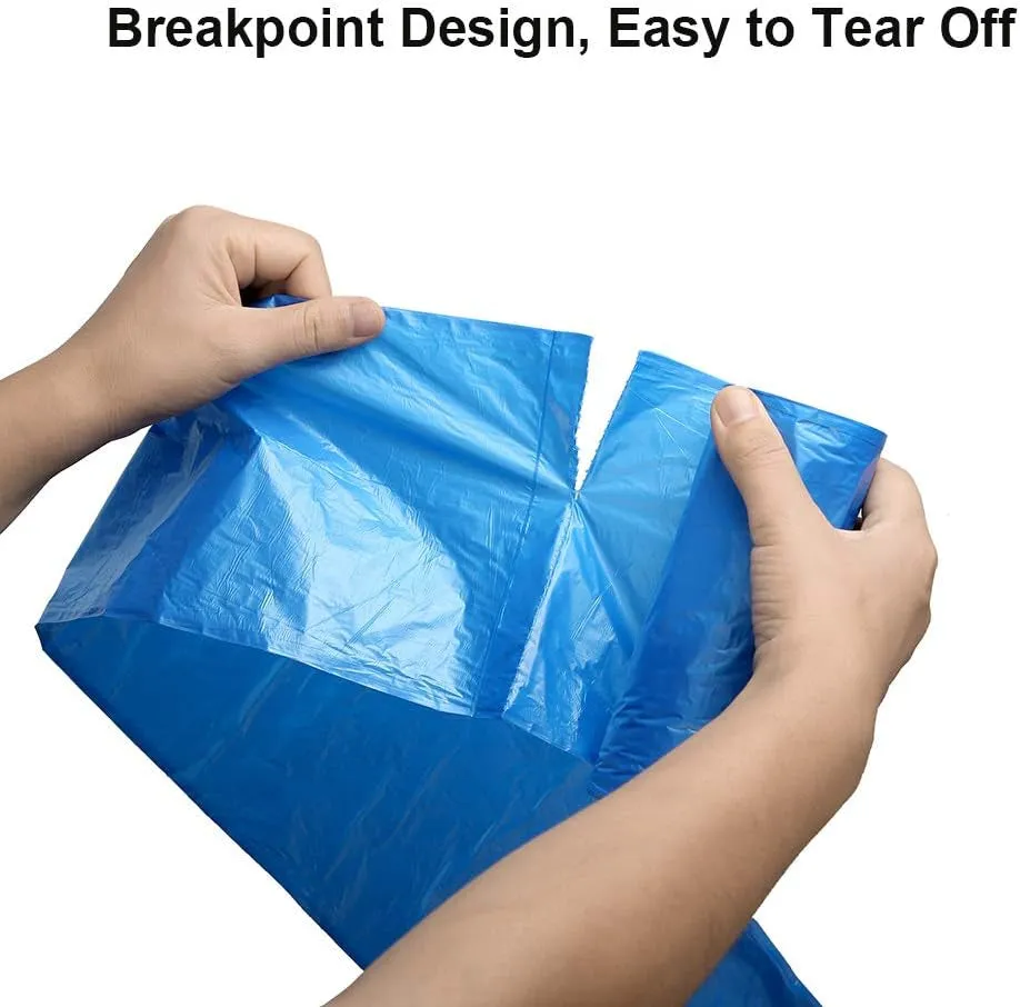 Compostable Trash Bags, 13-15 Gallon Biodegradable Trash Bags Recycled Garbage Bags Unscented Wastebasket Liners for Kitchen Office(75 Counts, Blue)