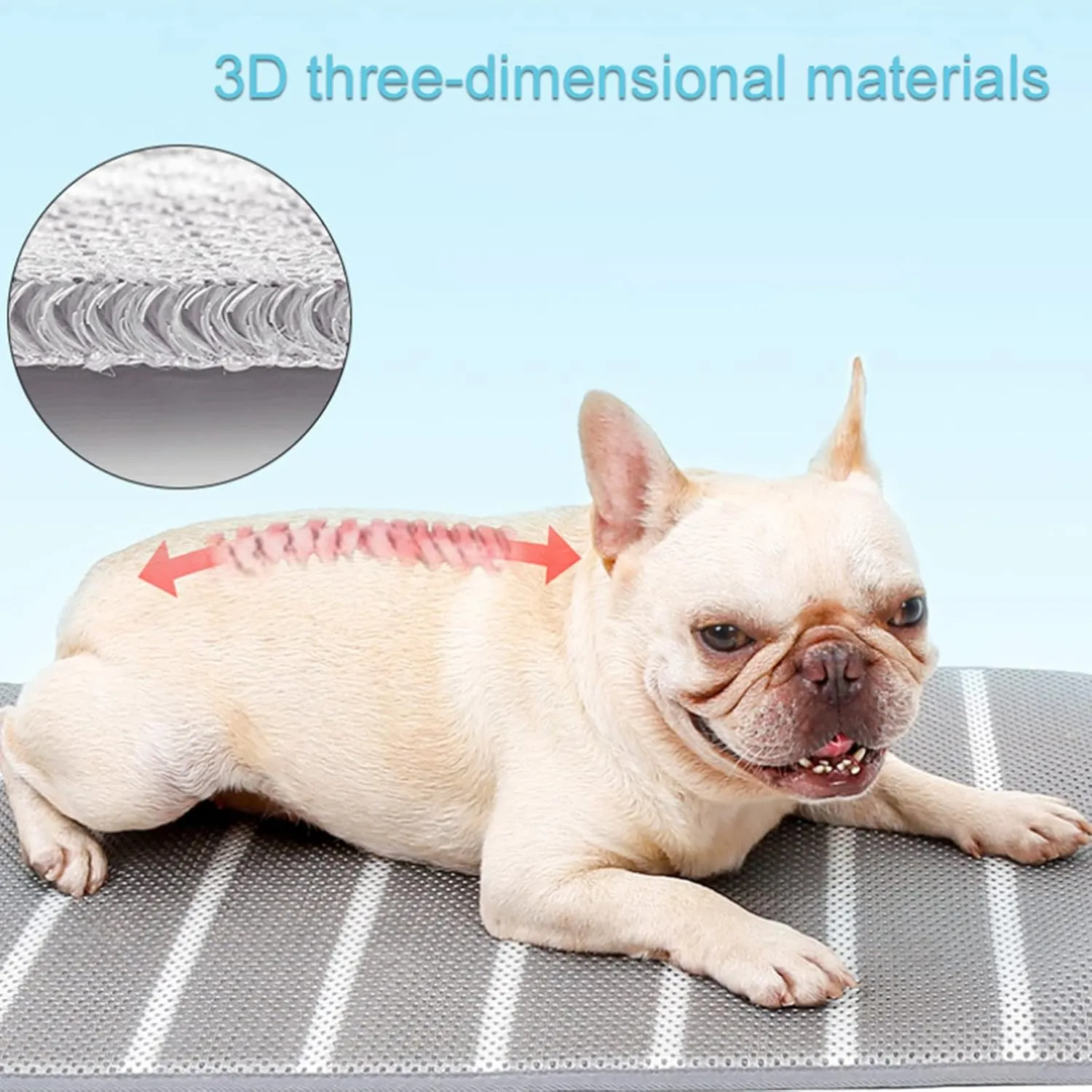 Cooling Mat for Dogs - Cooling Blanket Cushion,Summer Pet Ice Mat Pet Bed for Dogs Cats Kennel Pad 3D Mesh Dog Mat,Non-Slip Pet Crate Mat,Ideal for Grate/Floor/Sofa/Pet Bed/Car Seat