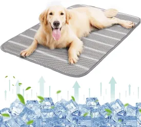 Cooling Mat for Dogs - Cooling Blanket Cushion,Summer Pet Ice Mat Pet Bed for Dogs Cats Kennel Pad 3D Mesh Dog Mat,Non-Slip Pet Crate Mat,Ideal for Grate/Floor/Sofa/Pet Bed/Car Seat