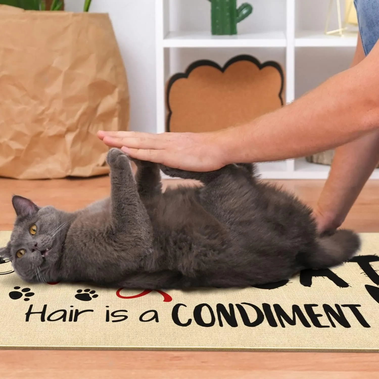 Cute Kitchen Mat Set of 2,Funny Cat Kitchen Rugs and Mats Non Skid Washable,Cute Kitchen Decor Accessories Cats Lover Owners Housewarming Gifts,Made from Scratch (17"x47" 17"x30")