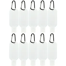 Ditzy Doll Travel Containers Black Hooks 10 Pack - Portable Storage Jars with Hooks for Organizing Travel Essentials