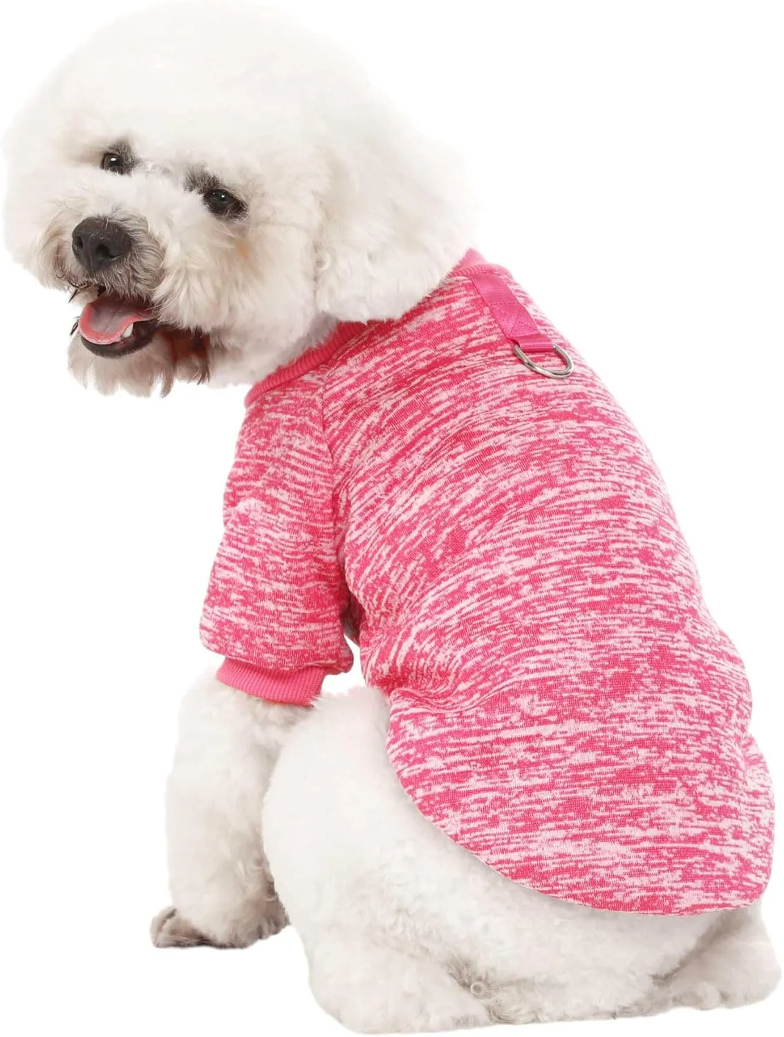 Dog Sweater, Dog Sweaters for Small Dogs, 2, 3 Pack Warm Soft Pet Clothes for Puppy, Medium Large Cat, Dogs Girl or Boy, Dog Shirt for Winter Christmas (Buckle Pink Purple HotPink, X-Small)