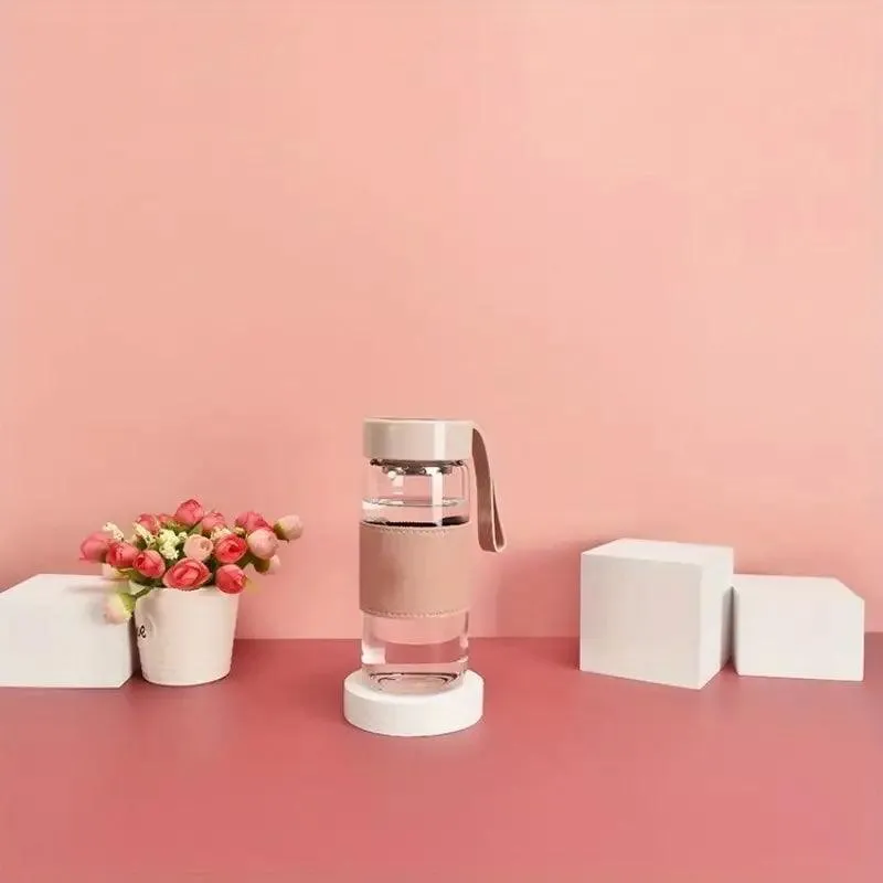 Durable Heat-resistant Glass Cup with Tea Filter