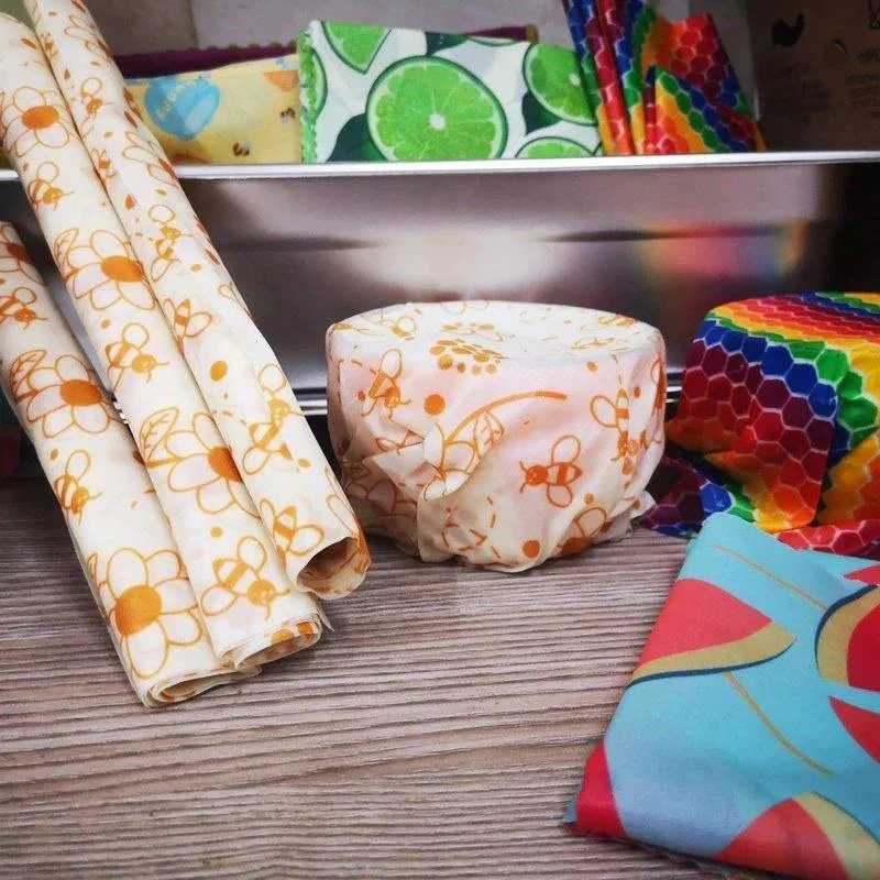 Eco-Friendly Beeswax Food Wrap - Natural Reusable Wraps