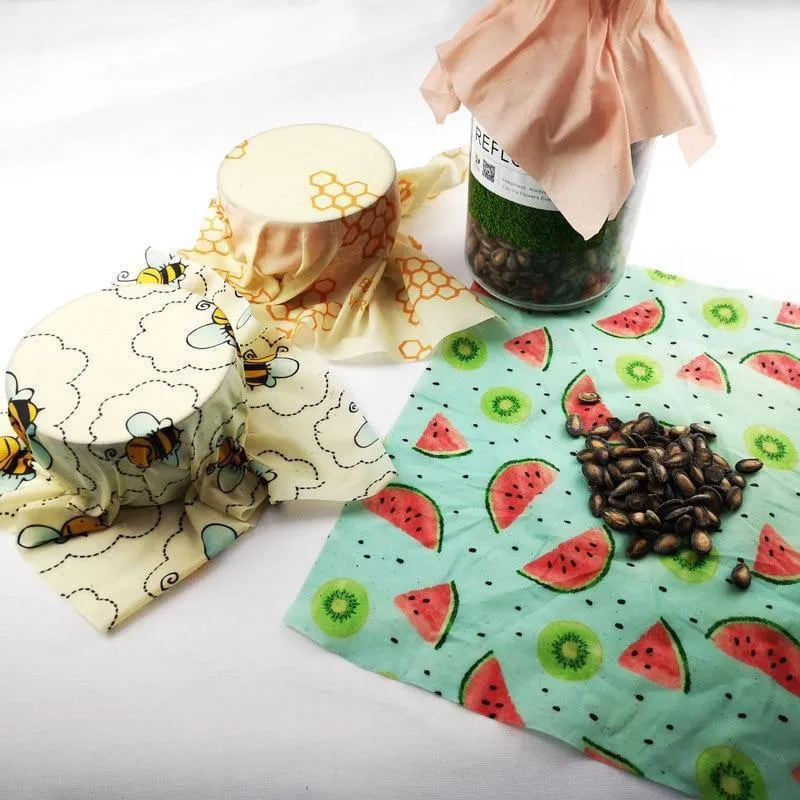 Eco-Friendly Beeswax Food Wrap - Natural Reusable Wraps