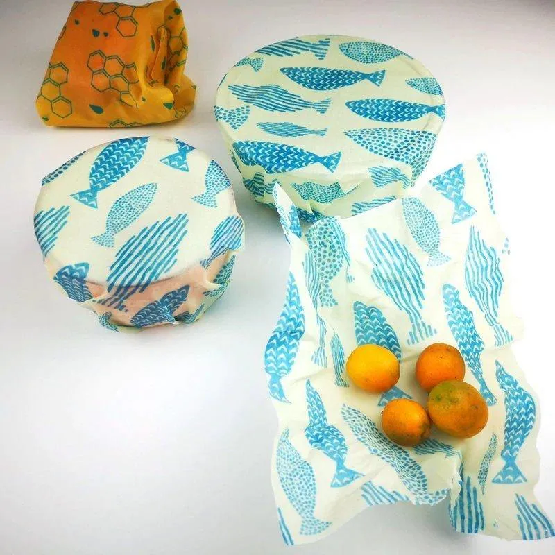 Eco-Friendly Beeswax Food Wrap - Natural Reusable Wraps