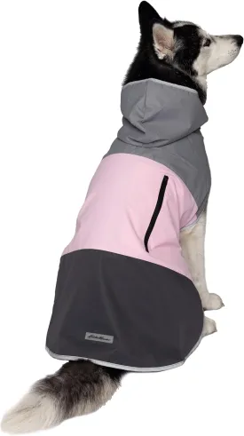 Eddie Bauer E24232L Ravenna Colorblocked Dog Windbreaker Jacket in Large, Grey and Pink