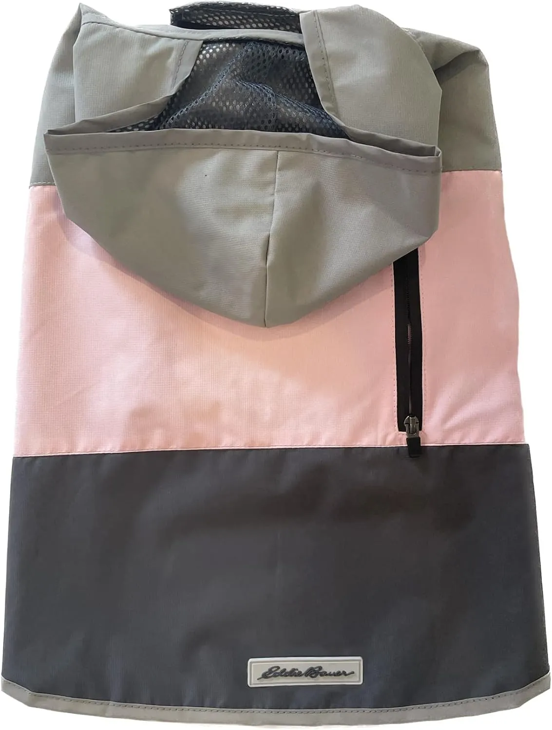 Eddie Bauer E24232L Ravenna Colorblocked Dog Windbreaker Jacket in Large, Grey and Pink