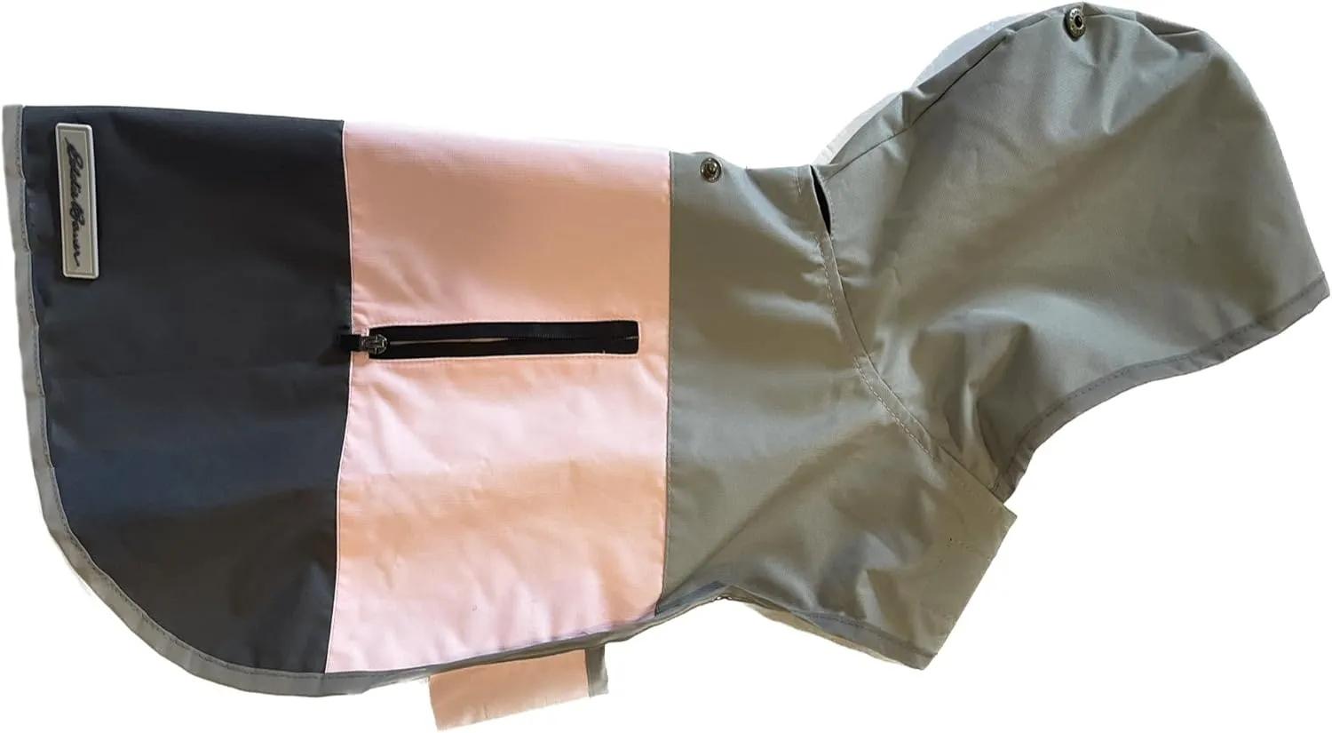 Eddie Bauer E24232L Ravenna Colorblocked Dog Windbreaker Jacket in Large, Grey and Pink