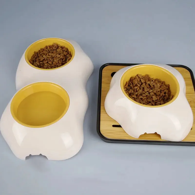 Egg-Shaped Pet Bowl - Cute Elevated Feeder