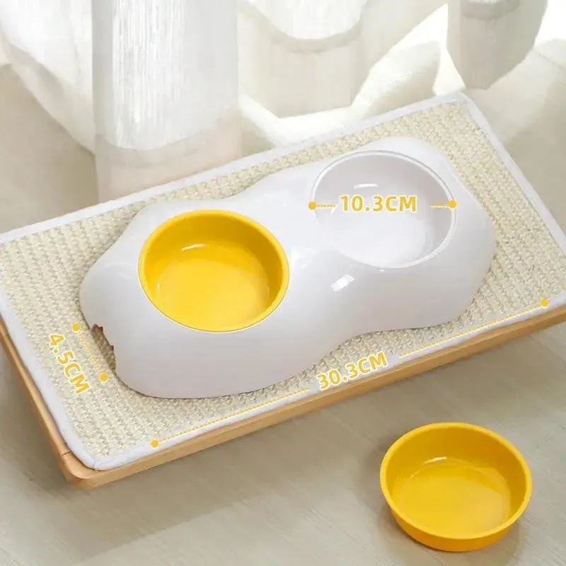 Egg-Shaped Pet Bowl - Cute Elevated Feeder