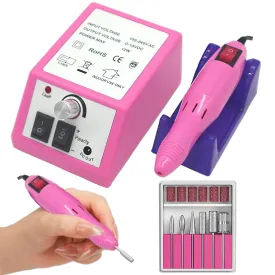 Electric Nail Drill Machine 20000 RPM, Acrylic Nail Tools for Thick Nails File Kit, Gel Nails Manicure Pedicure Polisher Sets for Home Salon Use