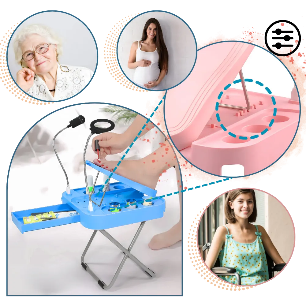 Ergonomic LED Pedicure Foot Rest
