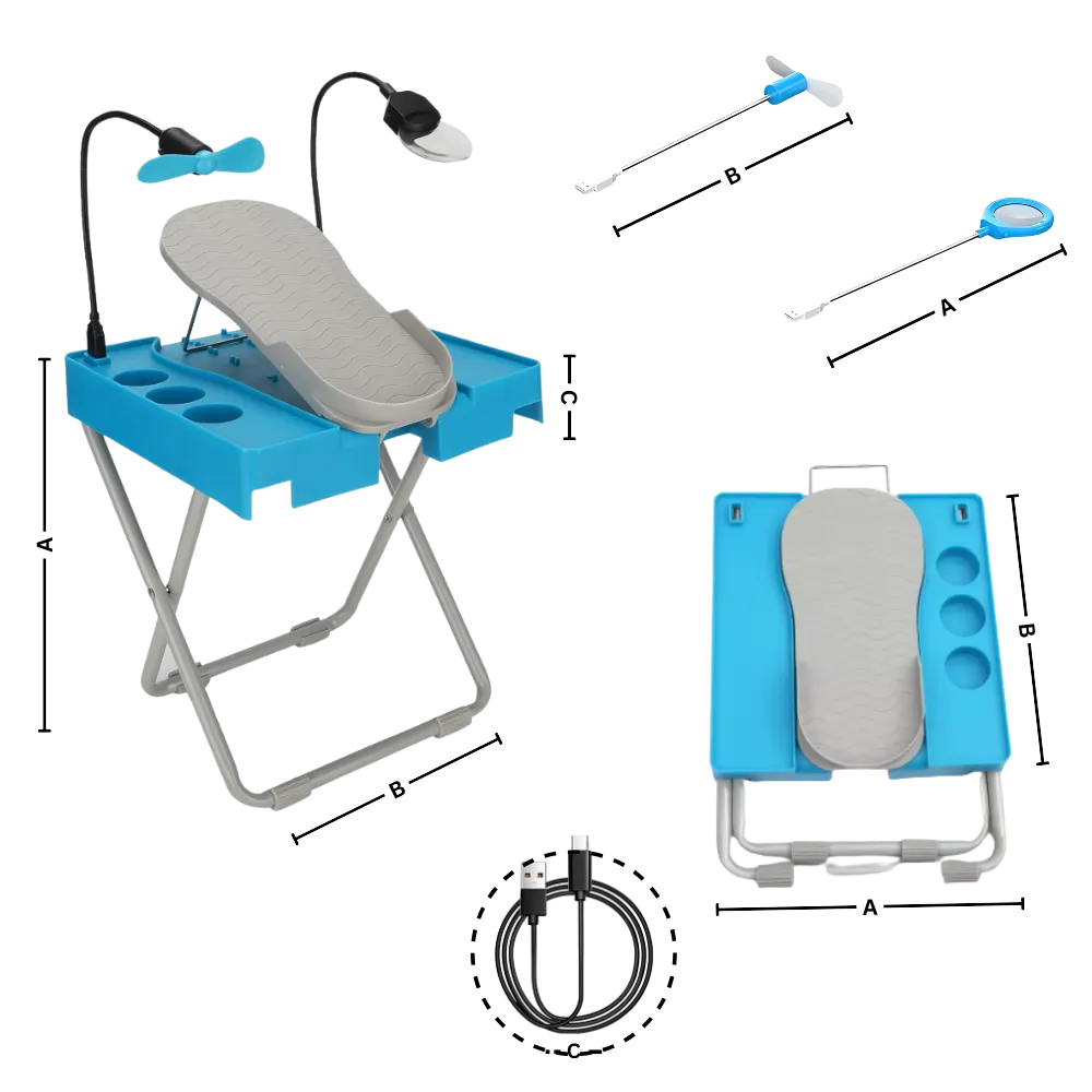 Ergonomic LED Pedicure Foot Rest