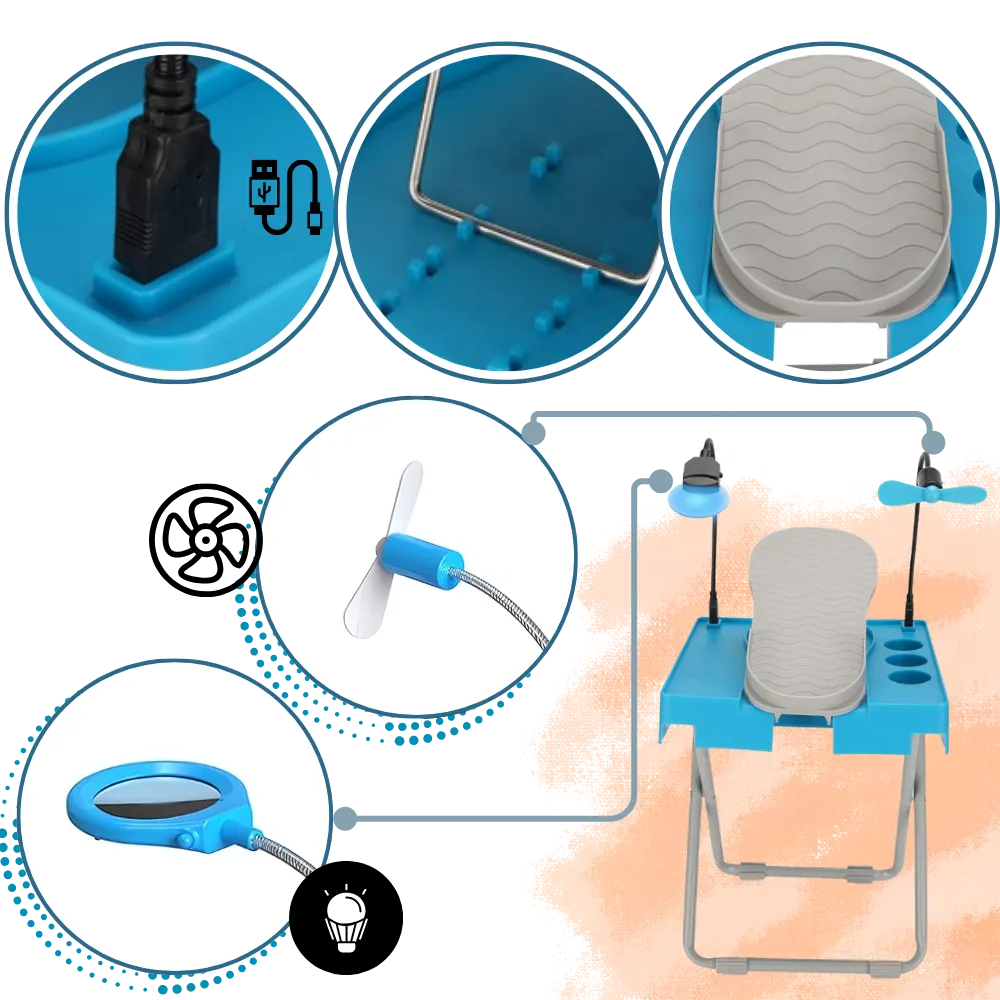 Ergonomic LED Pedicure Foot Rest